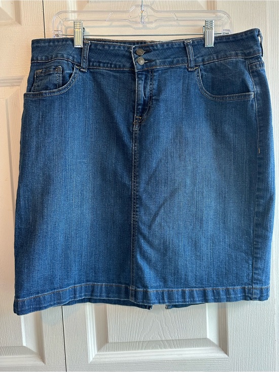 Old Navy Dresses & Skirts - Old Navy Dark Blue Denim Classic Midi Skirt/ Jean Skirt